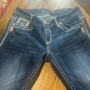 Grace Women's Dark Blue Boot Cut Jeans